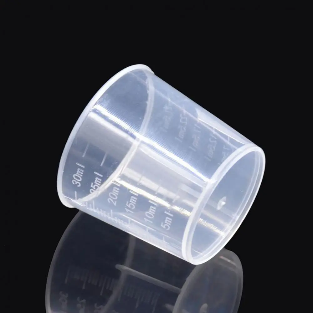 

10Pcs Plastic Measuring Cups Lab Chemistry Kitchen Liquid Measure Tool 30ml Measuring Cup Dropshipping