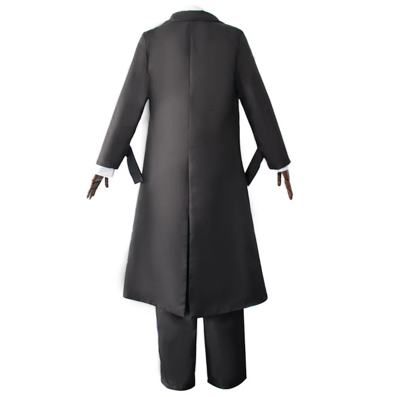 Костюм для косплея дазай Осаму из аниме бродячие псы черный тренчкот наряд