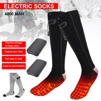 new winter warm heating sock 3 heat elastic waterproof electric heated sock 4500mah power bank thermal foot warmer for men women
