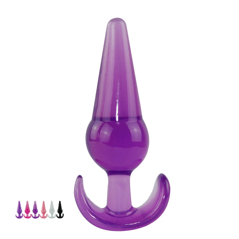 Анальная пробка эротическая прозрачная мягкая для женщин мастурбации