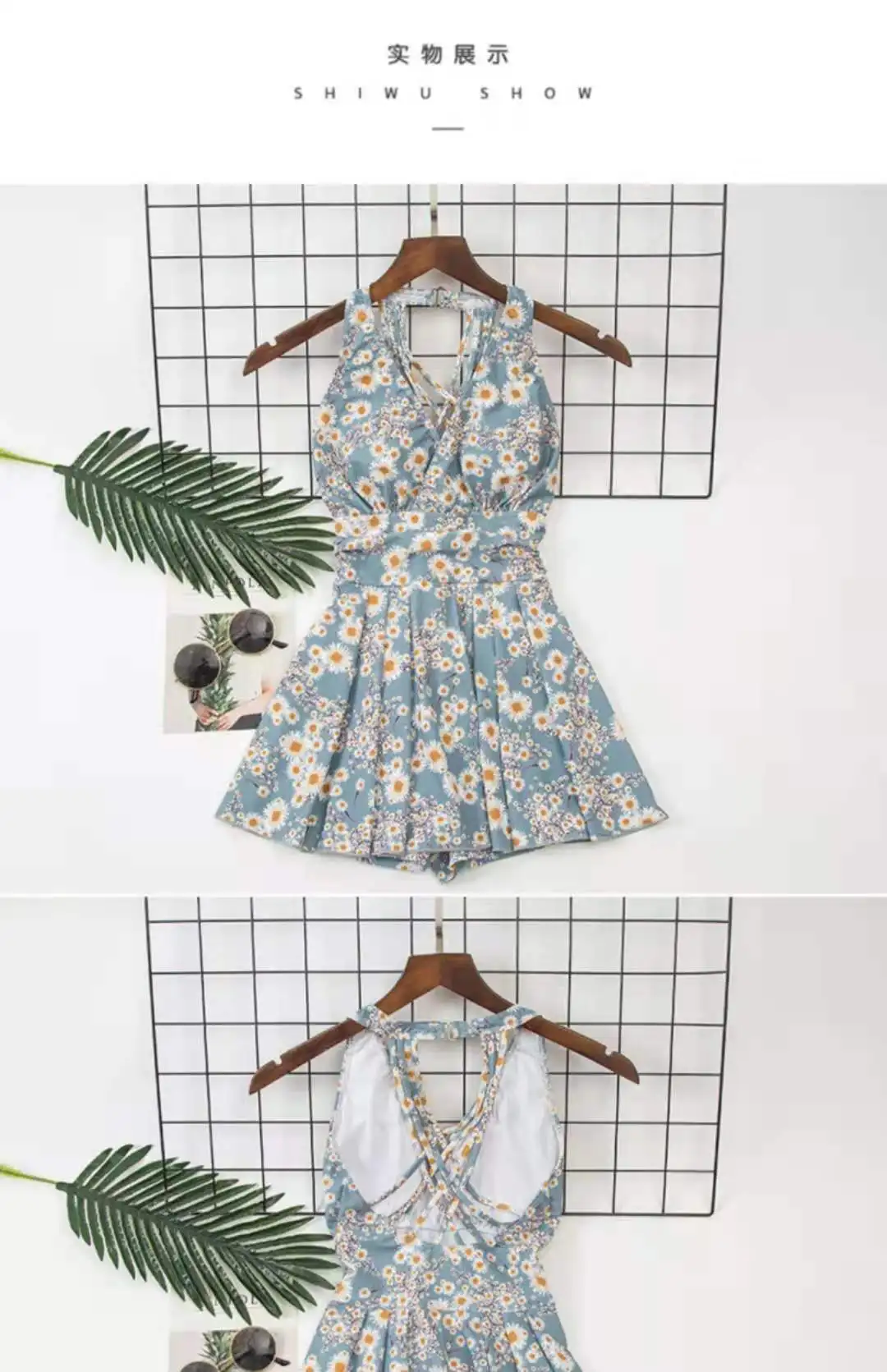 

Fresh summer swimsuits women 2021 new belly cover show thin sexy women's Siamese Beach Outdoor fairy swimsuits