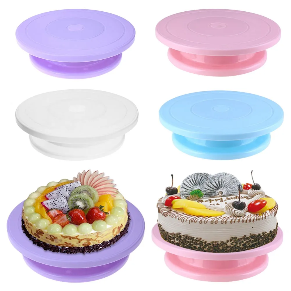 Вращающийся против скольжения круглая подставка для торта проигрыватель