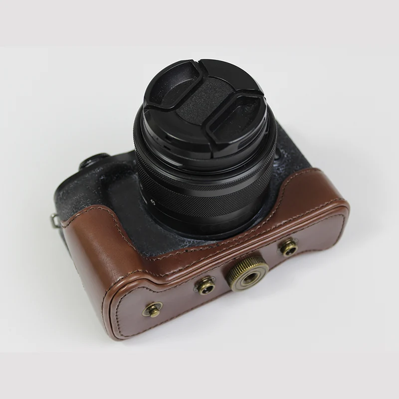 Портативный чехол из искусственной кожи для камеры Canon EOS M6 M6II MarkII M3 защитный с