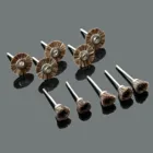 Набор щеток для полировки, 10 шт., плоская щетка + щетка для чаши и хвостовик 3 мм для мини-дрели, для полировки металла, снятия заусенцев, вращающиеся абразивные инструменты