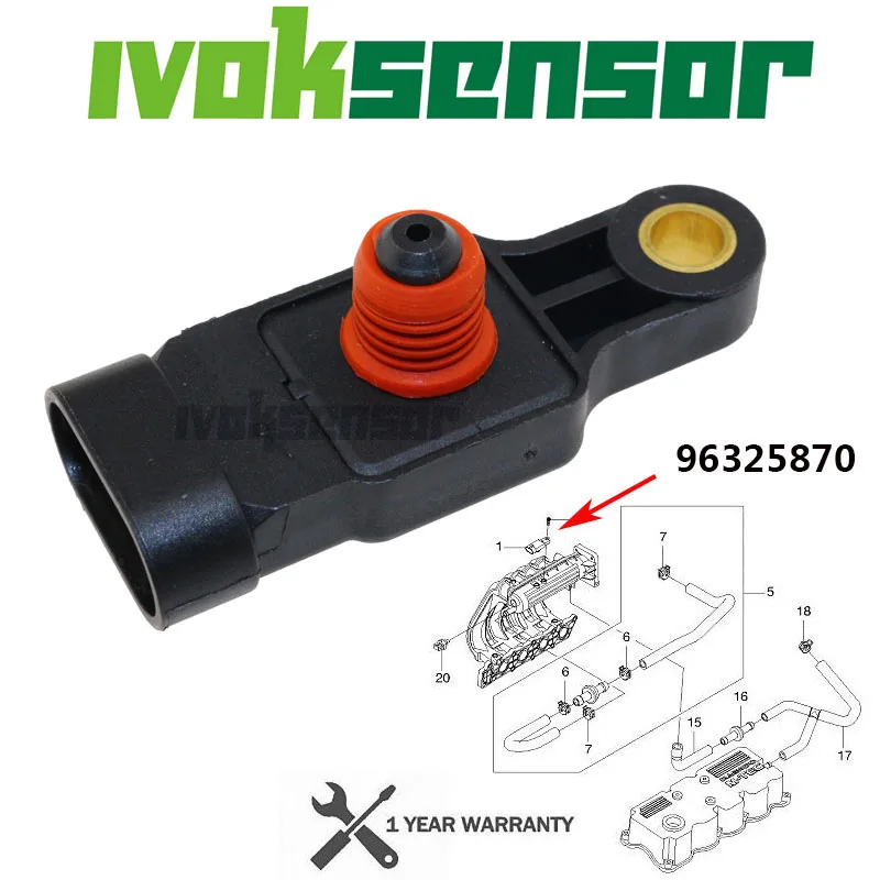 96325870 коллектор Датчик абсолютного давления подходит для Chevrolet Spark Aveo Matiz daewoo Kalos 05