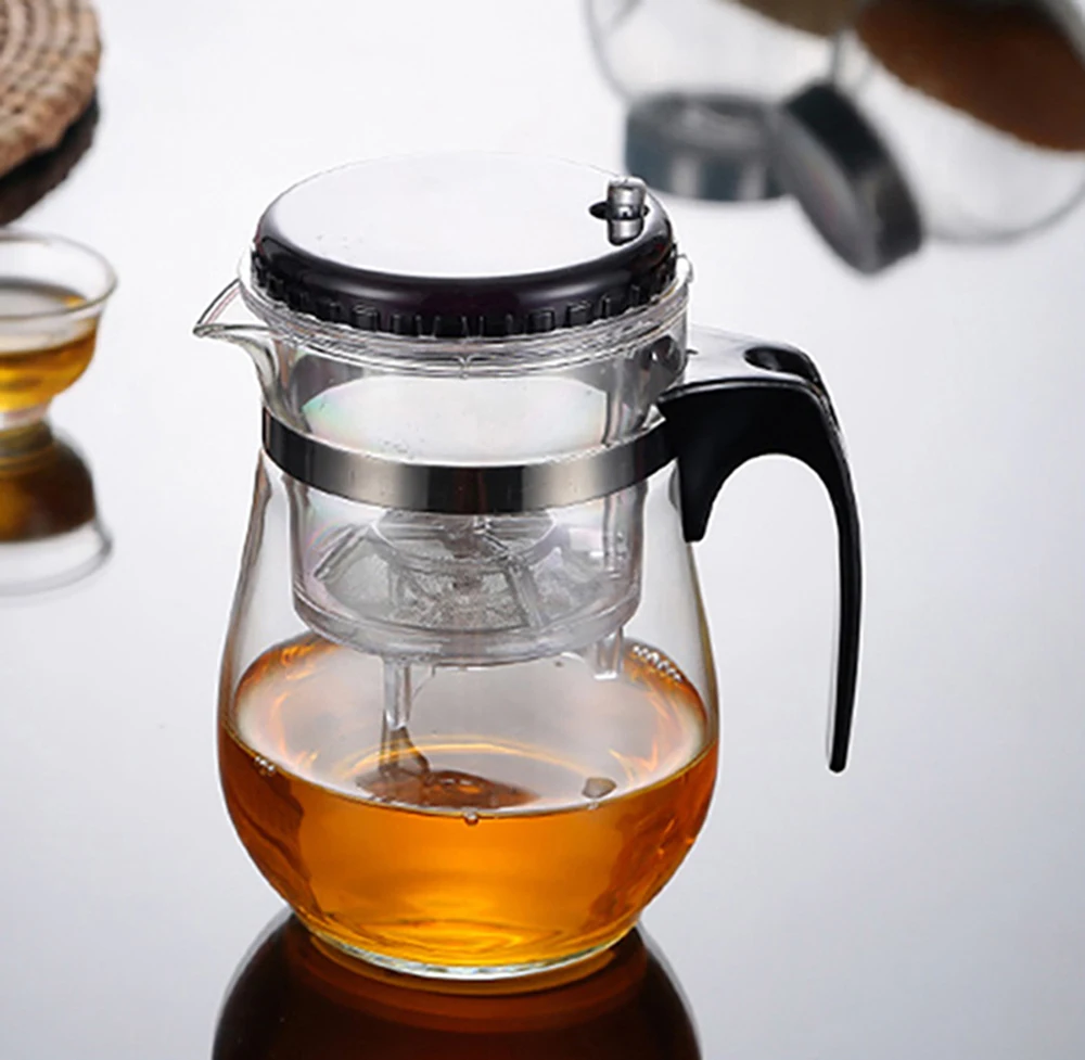 Высокое качество офисная Чай горшок термостойкие Стекло китайский чайный набор