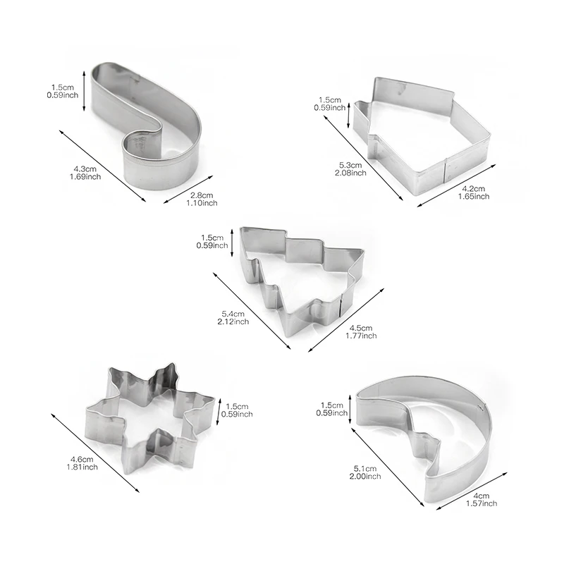 Bakeware Tools Biscuit Moulds Cookies Cutters Cake Fondant Soap Stencil Pudding Jelly Stand Decorating Christmas Baking Series | Дом и сад
