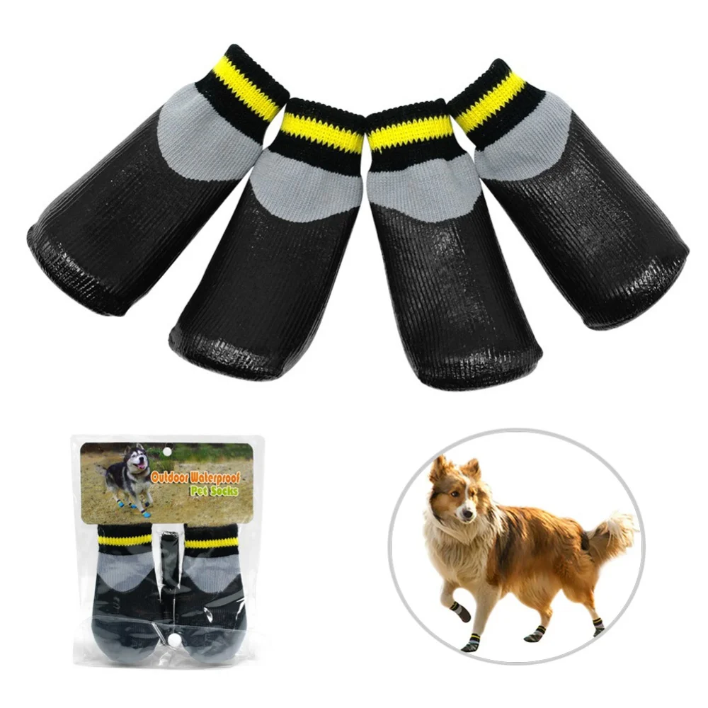 

Outdoor Waterproof Nonslip Anti-stain Dog Cat Socks Booties Shoes Wth Rubber Sole Pet Paw Protector For Small Large Dog Boots