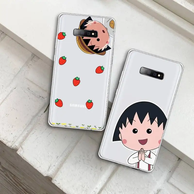 

Chibi Maruko cute cartoon Phone Case Transparent For Samsung Galaxy A S 7 8 11 21 50 30 71 81 51 90 5G 20 E Ultra M60S