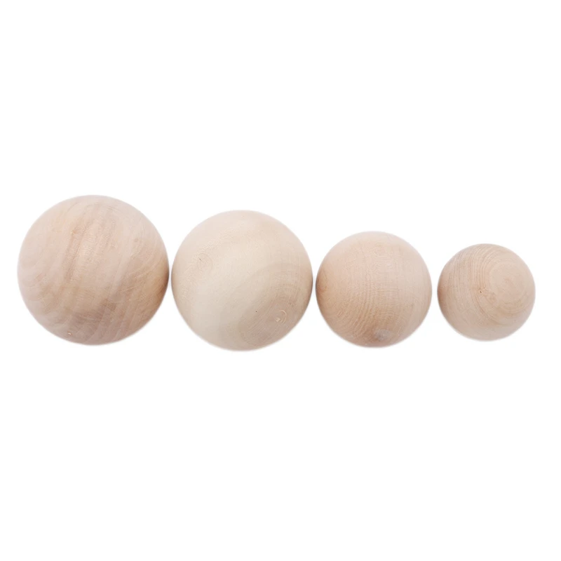 

DIY 4-50mm Natural Wood Beads Round Spacer Wooden Pearl Lead-Free Balls Charms For Jewelry Making Handmade Accessories