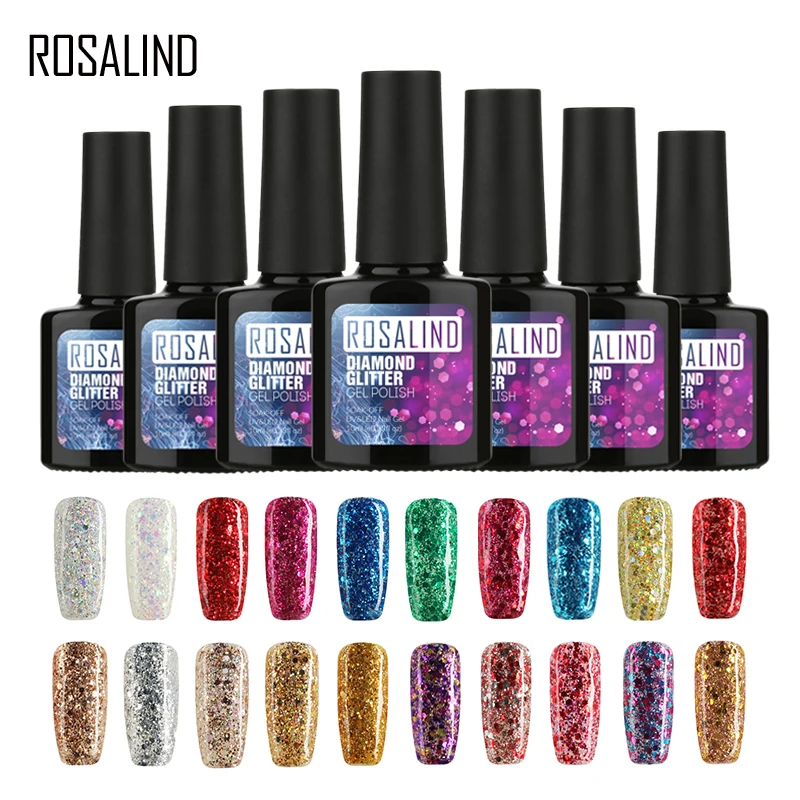 ROSALIND праймер гель светящийся Алмазный для ногтей замачиваемый УФ светодиодный