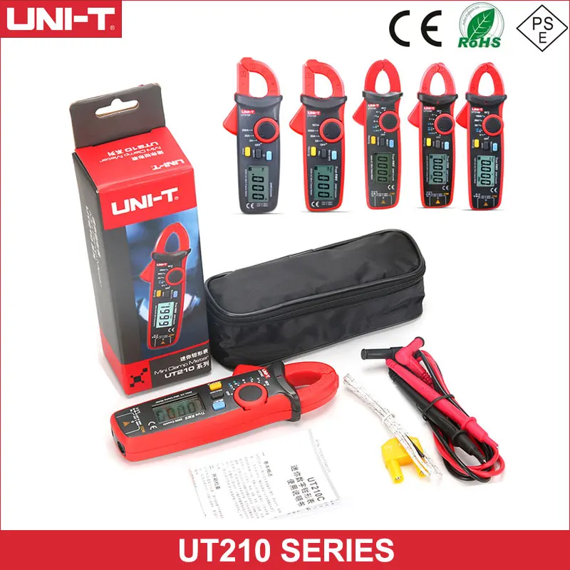 

UNI-T Digital Clamp Meter Multimeter UT210E UT210D UT210C UT210B UT210A MINI True RMS Auto Range AC DC Volt 100A Ohm Capacitance