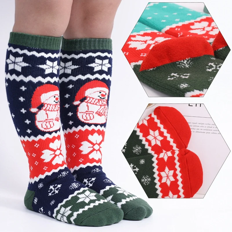 

Kid's Ski Socks Thick Towel Bottom Sports Socks Warm In Winter Outdoor Sports Hiking And Mountain Socks S(30-34)/XS(26-29)