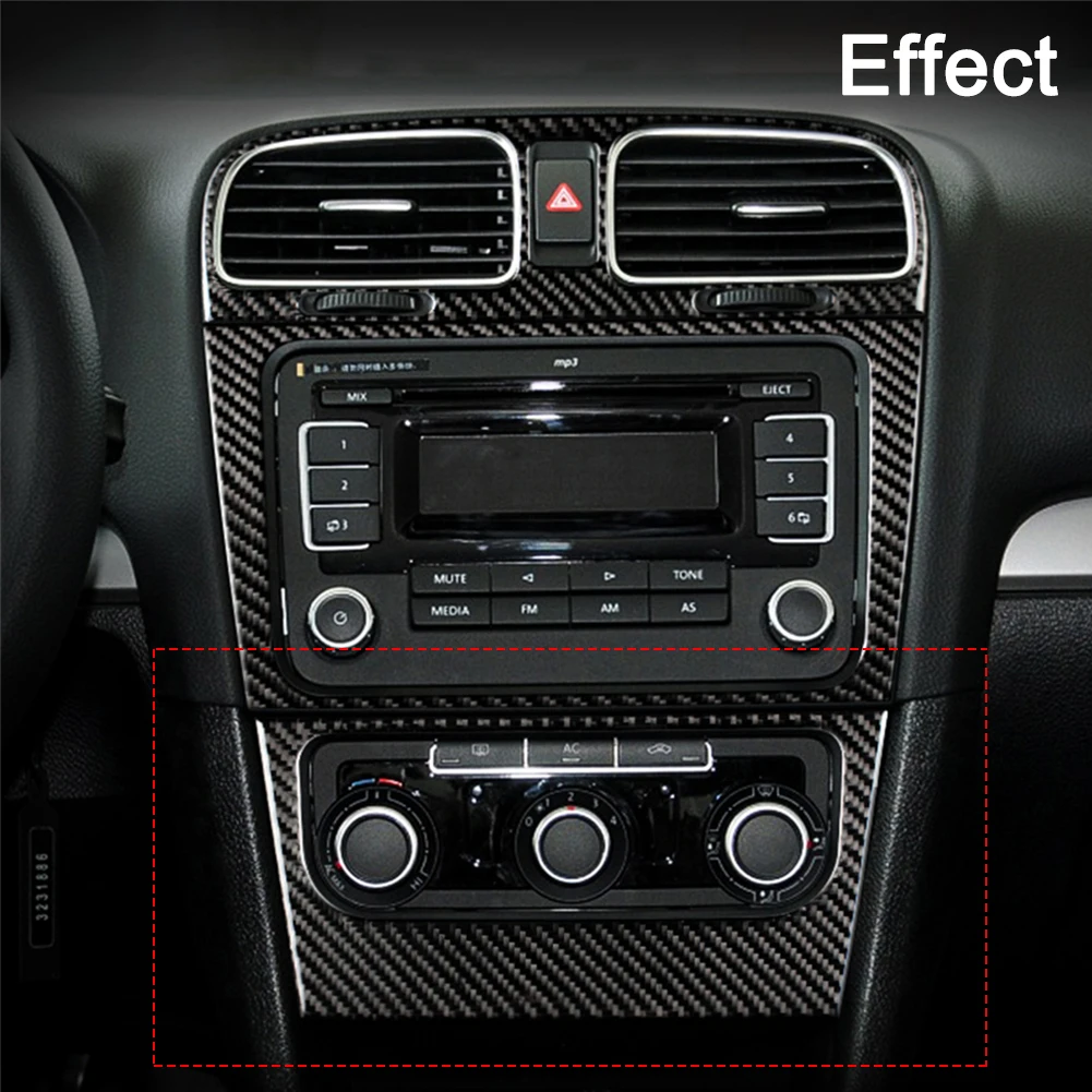 Für VW Golf 6 2008-2012 gti R MK6 Auto Rahmen Aufkleber Interior Styling Getriebe Shift CD Media Panel air Vent Abdeckung Trim Aufkleber