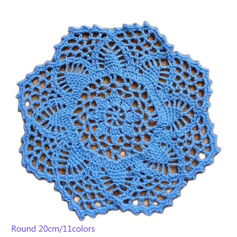 

Luxury cotton tea placemat cup coaster mug kitchen Christmas dining table place mat cloth lace Crochet coffee doily party pad