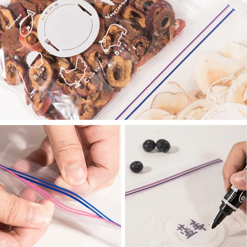 

Sealed Fresh-Keeping Bag 10/15/20pcs Double-layer PE+sealing strip design for better effect,Extractable and easy to use