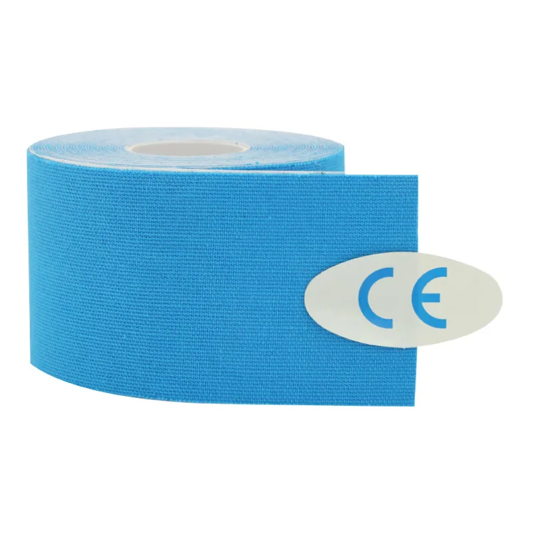 Sport Tape Blue 5 м эластичная спортивная повязка, лента для защиты колена, самоклеющаяся, хлопок, эластопласт, повязка, Кинезиология мышечная лента для ног, лодыжки - Цвет: Sport Tape Blue