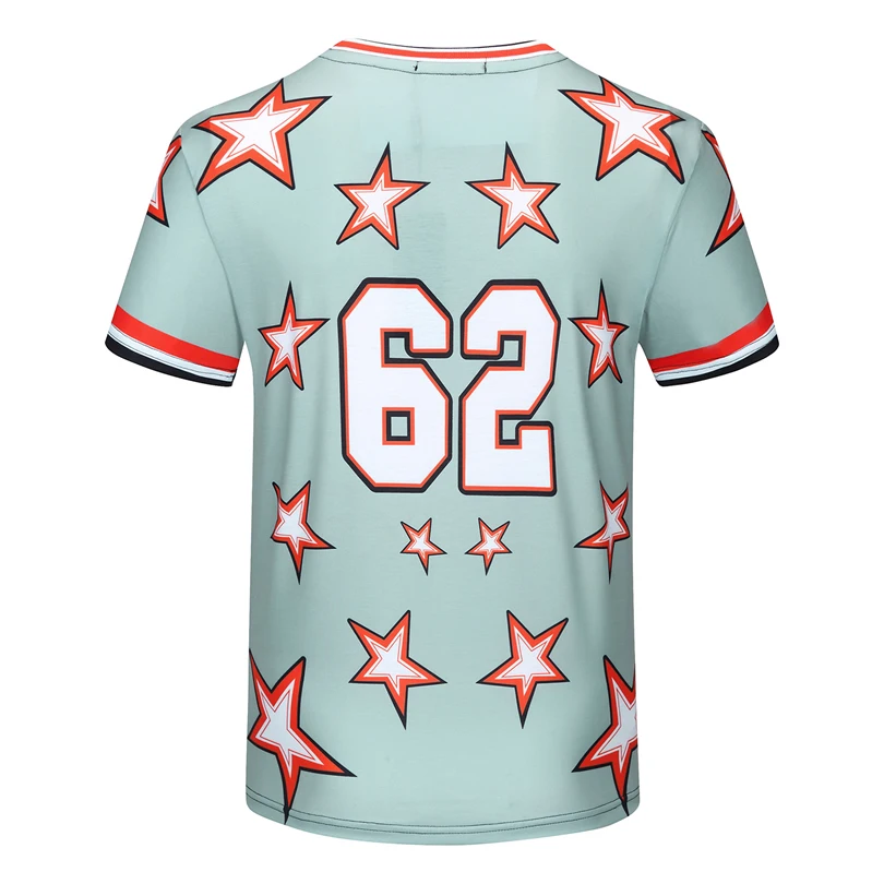 

New European American Men's Retro Palace General Digital Printing T-Shirt Men's Short Sleeve Round Neck Fashion Top Tee A28