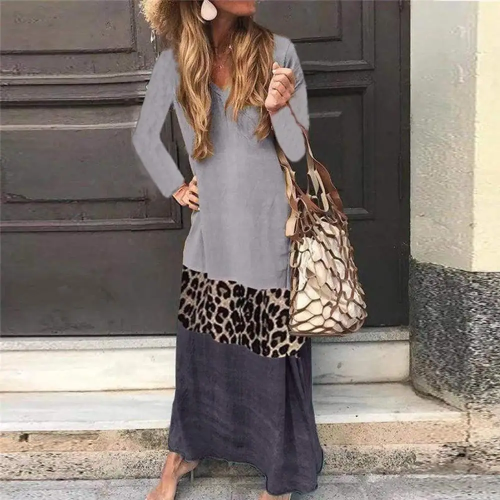 Vestidos 2020 весеннее модное женское длинное платье с длинным рукавом и глубоким