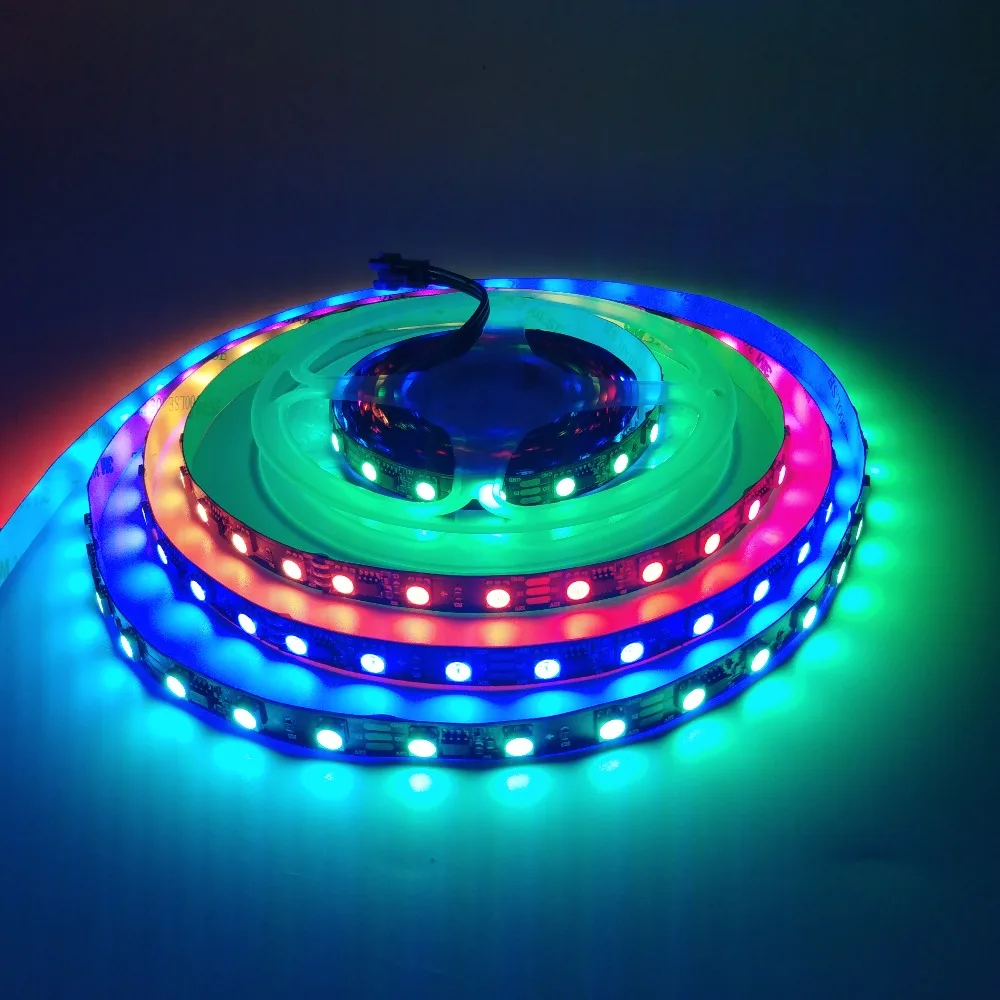 SM16703 WS2811 Addressable Rgb Led Strip 60 leds/M 12V digital 5050 programable 5M Smart Pixel Led Tape for led madrix project