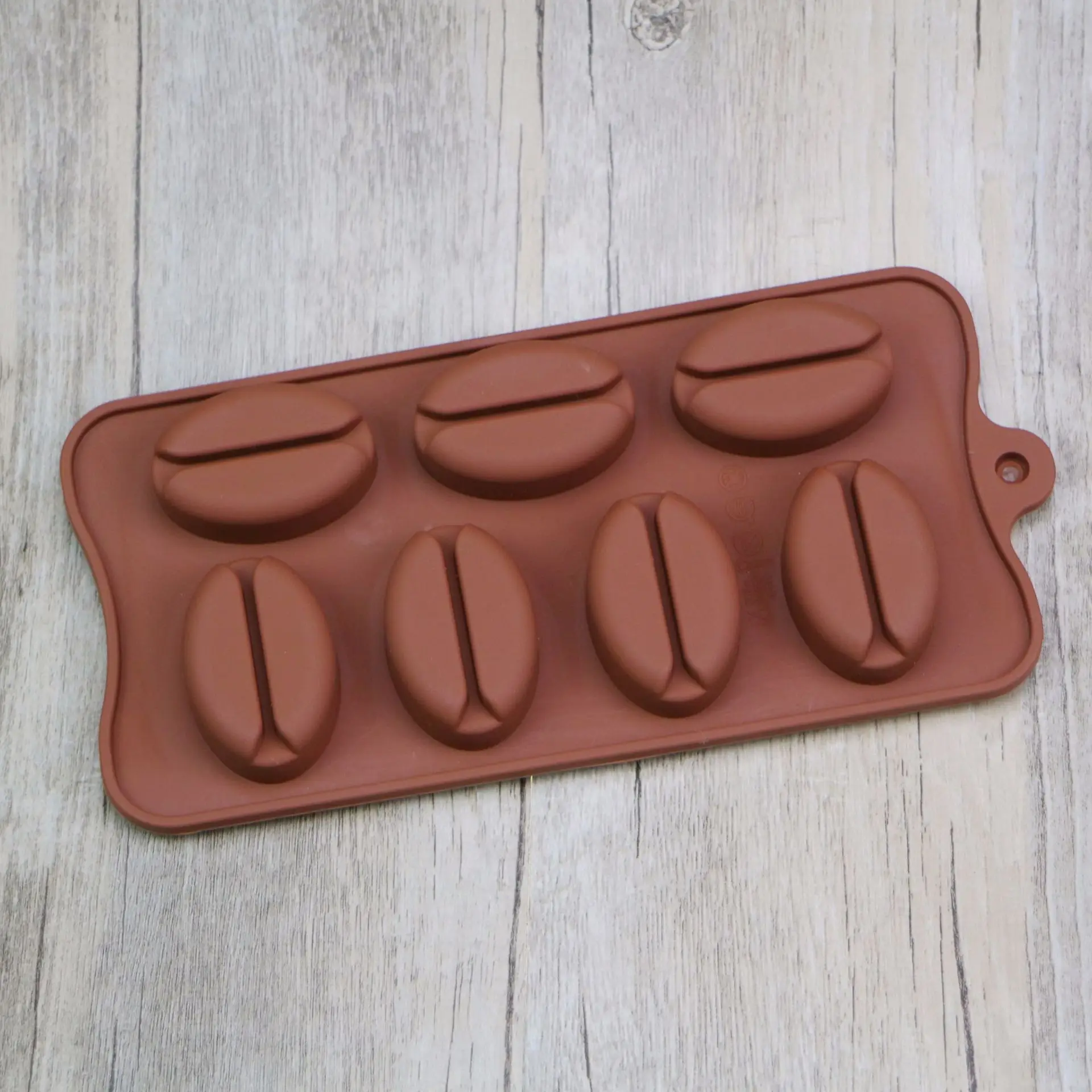 

Chocolate Silicone Mold 7 Even Coffee Beans DIY Jelly Pudding Dessert Mold Ice Cube Manual Soap Mold Mousse Cake Mold C614