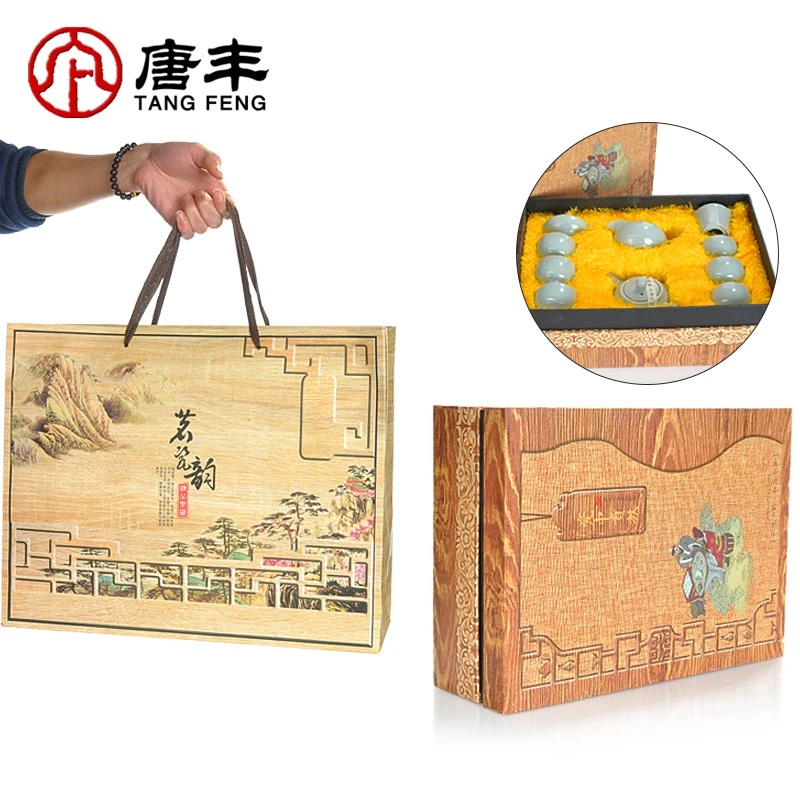 

Ceramic 10 Pcs Chinese Kung Fu Tea Set Household Portable Porcelain Teapot Theiere Ceramique Office Tea Ceremony Set New MM60CJ