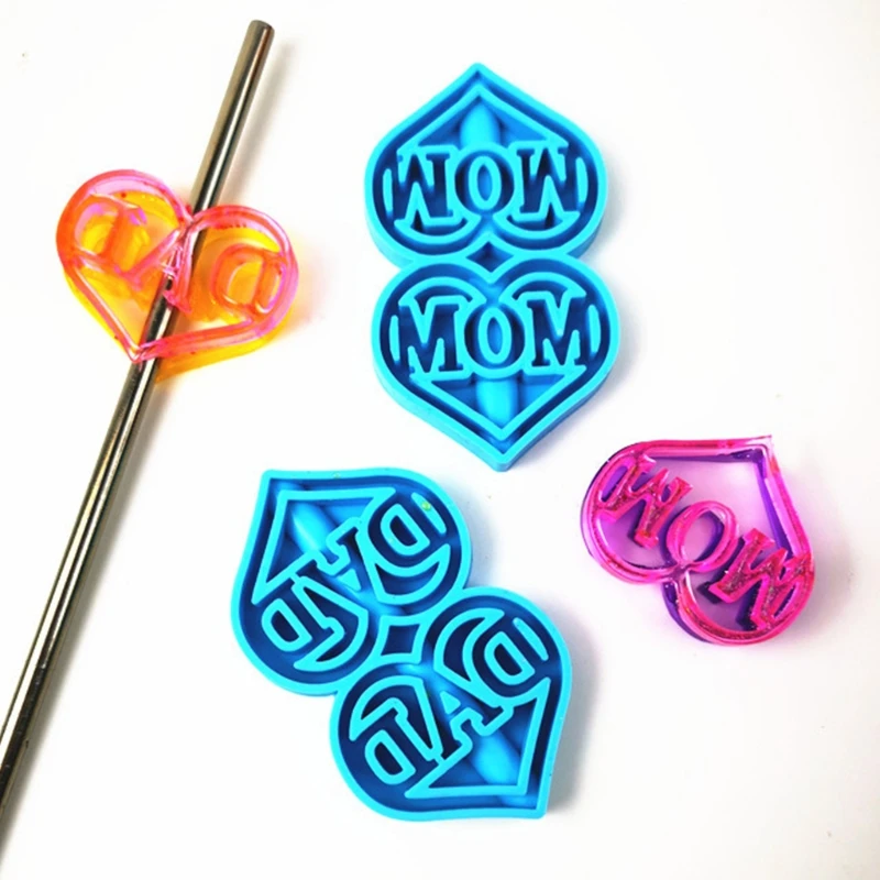 

Straws Decorations Epoxy Resin Mold DIY Crafts Jewelry Casting Silicone Mould