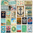 Летние пляжные знаки, серфинг, волны, серфинг, металлическая живопись, постер, настенные картины, художественная тарелка, бар, кафе, паб, украшение для дома YJ062