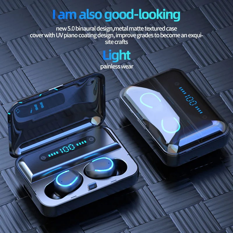 

One-Key Operation Earbuds Wiresless Bluetooth Headsets Earphones Memory Pairing Smart Noise Reduction 8D Stereo Headphone