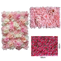 3d silk rose flower backdrop wedding decoration artificial flower wall panel for wedding home decor baby shower backdrops
