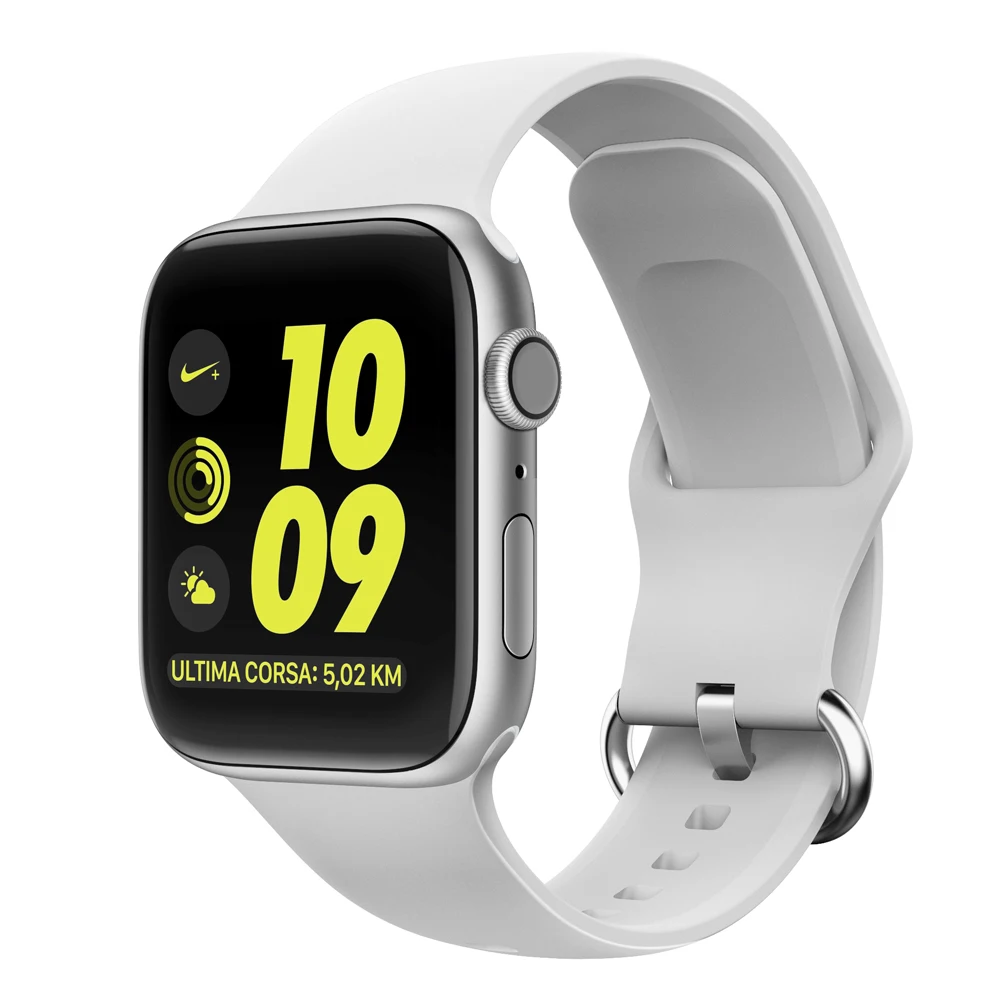 Ремешок силиконовый для часов iwatch спортивный браслет Apple Watch band 42 мм 38 40 44 Series 5 &amp 4