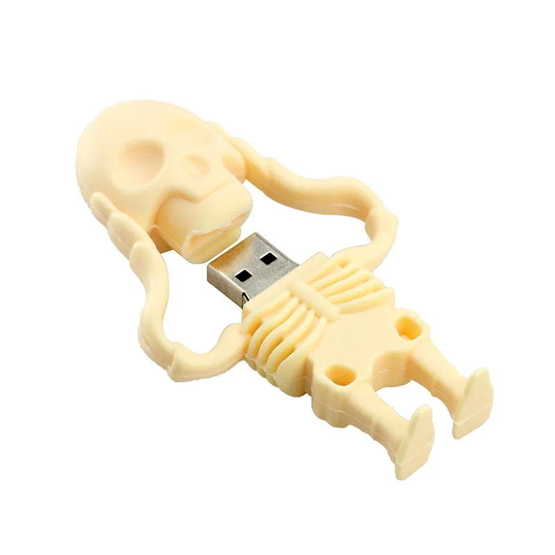 USB флеш накопитель в виде черепа скелета головного убора грима призрака смерти 32