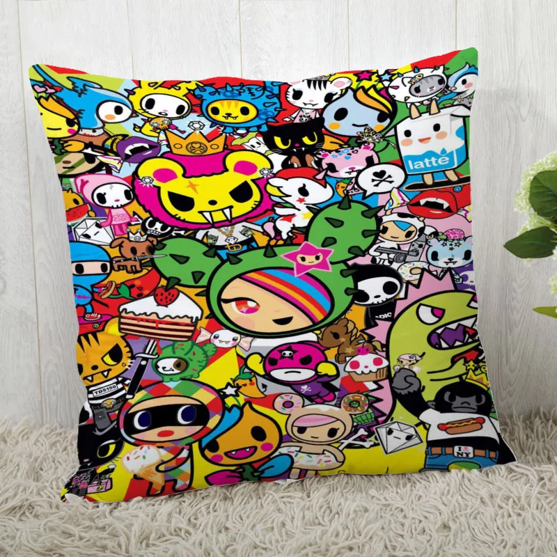 Высокое качество пользовательский аниме Tokidoki квадратная Подушка Чехол На Молнии