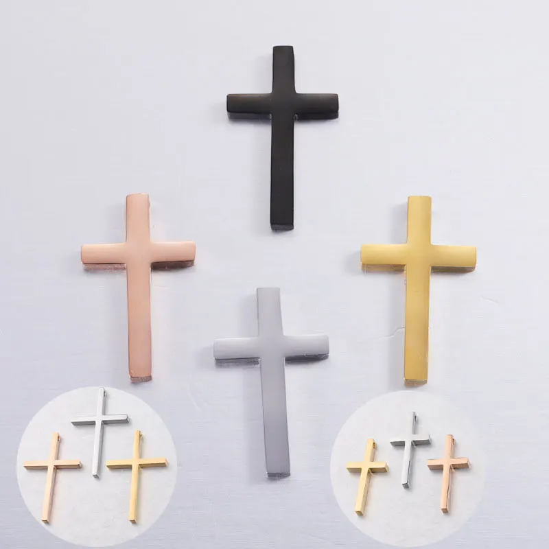 

20Pcs 30/31mm Big Cross Charms Mirror Polish Stainless Steel Charms For DIY Making Necklace Braceltes Keychain Earrings Jewelry