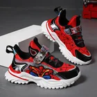 Детские кроссовки человек-паук, нескользящая Легкая спортивная обувь для прогулок, для мальчиков, весна-осень