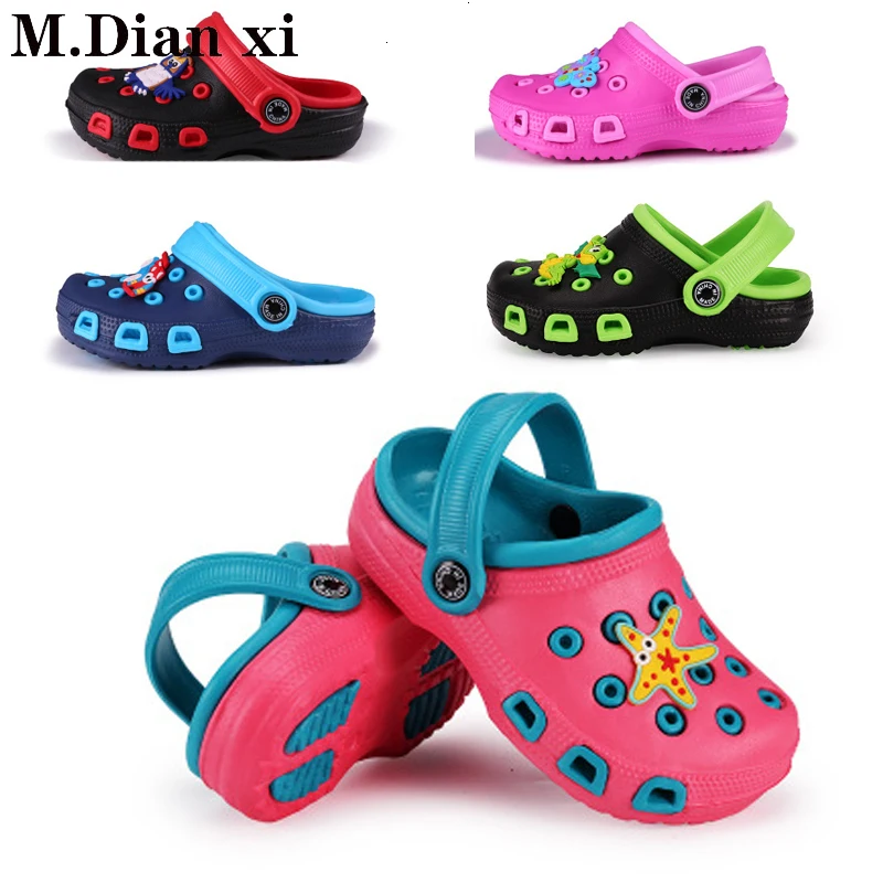 Детские сандалии 2019 модные пляжные шлепанцы для мальчиков и девочек летняя