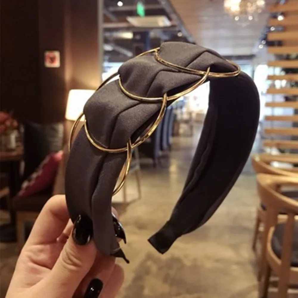 

Hair Accessories Stitching Wide-brimmed Fabric Fashion Headband Boutique