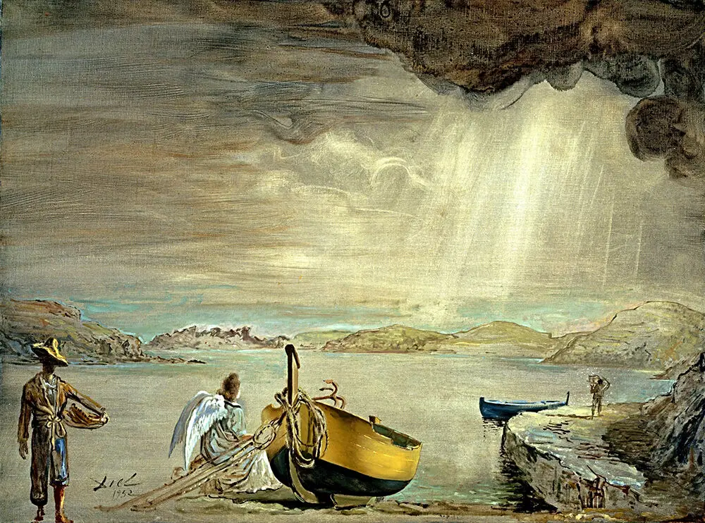 Сальвадор Дали Ангел порта Lligat картина шелковые художественные принты настенное