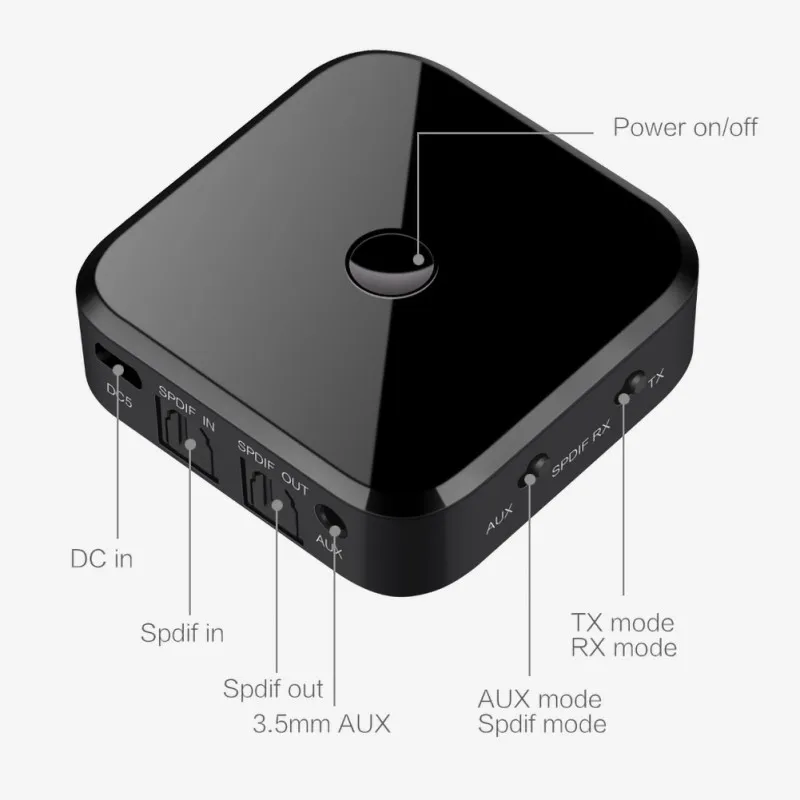 K Bluetooth 5 0 передатчик приемник беспроводной аудио адаптер 3 мм AUX/SPDIF для ТВ ПК