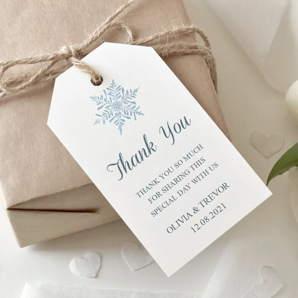 Бирки свадебные на заказ бирка зимняя для свадебных сувениров снежинки