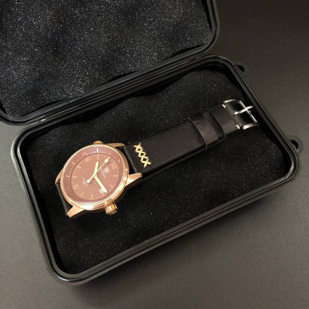 Мужские автоматические механические часы STEELDIVE бронзовые NH35 с сапфировым