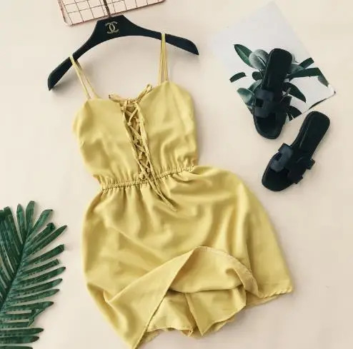 Женские комбинезоны на шнуровке с широкими штанинами и высокой талией