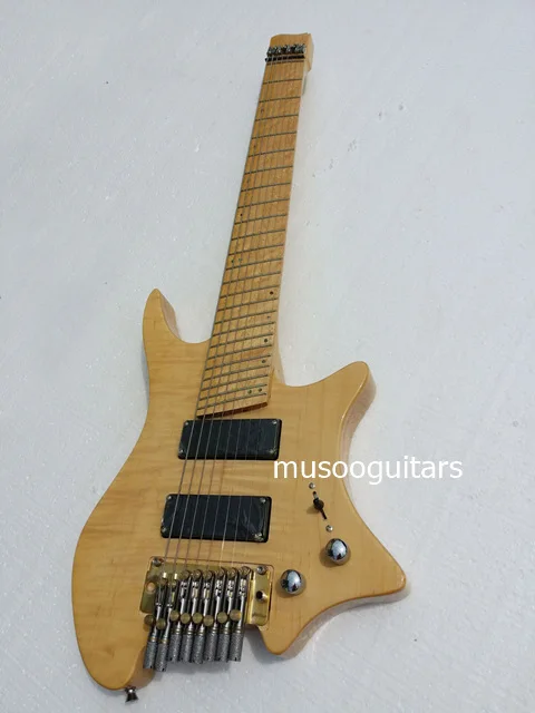 Musoo бренд 8 струн fanned fret электрогитара без головки грифа с tremolo
