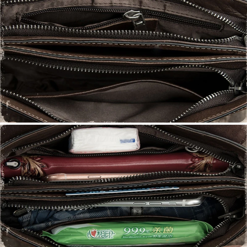 

Genuine Leather Vintage Bag Women Fashion Design Small Flap Bags Casual Ladies Shoulder Bag Panelled Handbags Female Cross Body