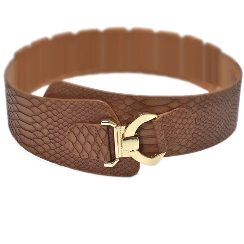 

Женский ремень из мягкой искусственной кожи, с широким ремнем под змеиную кожу