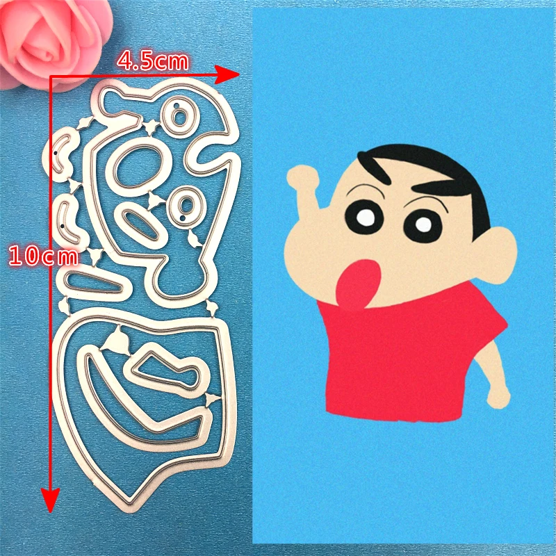 

1pc Lovely Boy Japanese Anime Crayon Shin-Chan Cutting Die Stencils for DIY Scrapbooking Album Stamp Paper Card Embossing Cutdie