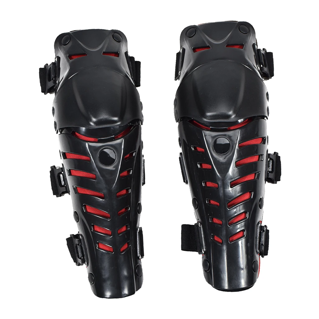 

2 Pieces Red Motorcycle Protector Cycling Protective Leg Knee Shin Pads Gear