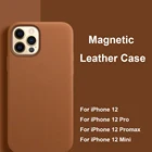 Магнитный чехол из натуральной кожи для iPhone 12 Pro Max мини анти противоударный Прочный чехол-накладка на заднюю панель для iPhone 12Pro мобильный телефон защитные чехлы