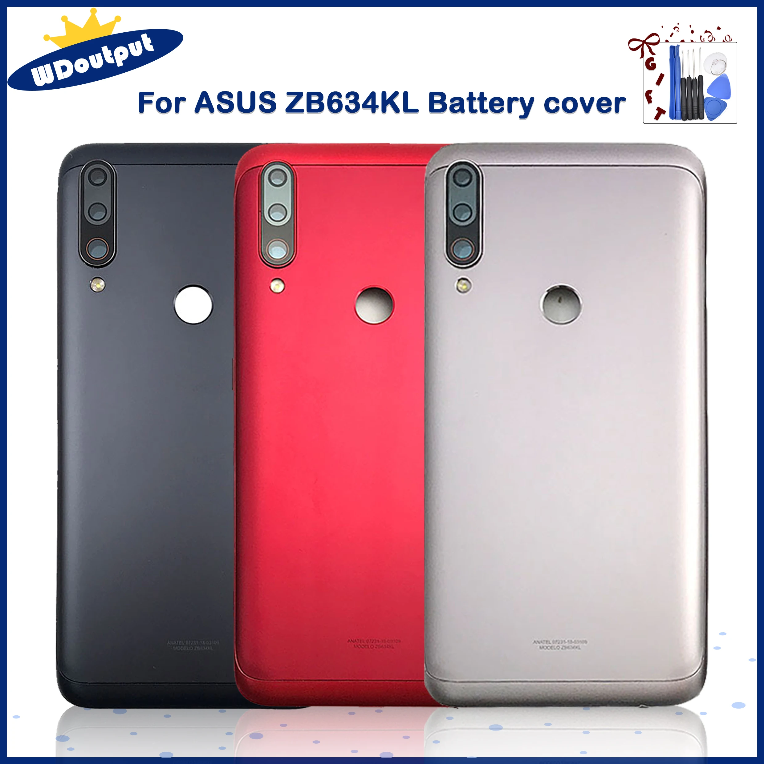 

Задняя крышка батарейного отсека для Asus Zenfone Max Plus (M2) ZB634KL A001D задняя крышка с боковым ключом для объектива камеры