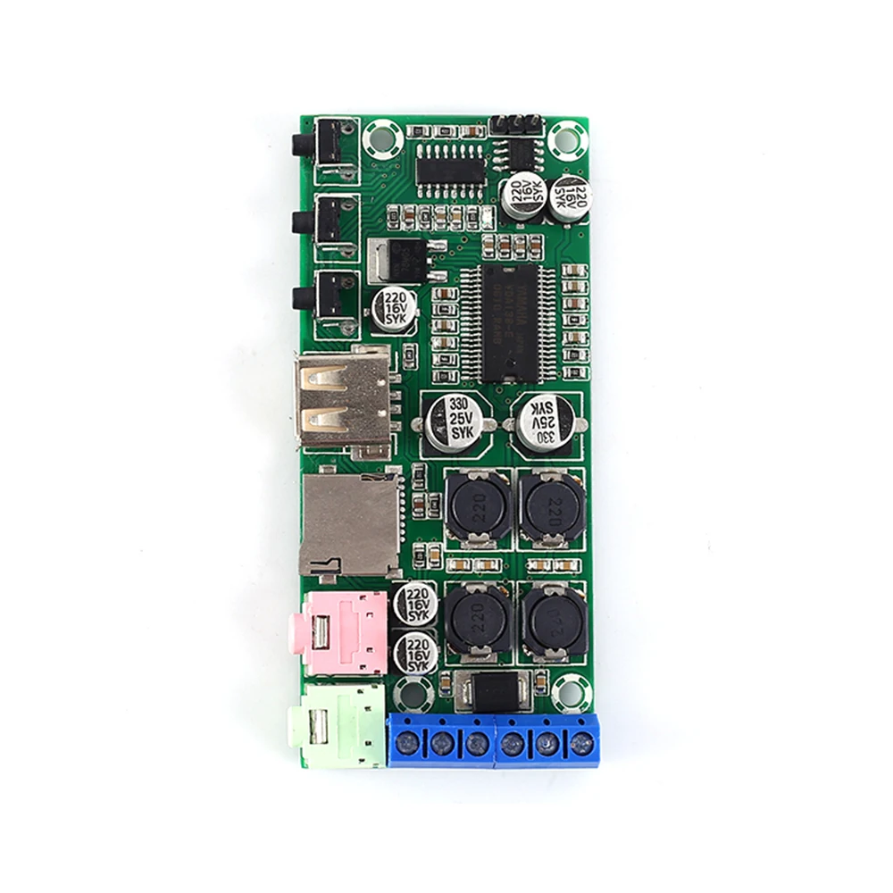 

Digital Power Amplifier Board 10W+10W Stereo 2CH Support U-Disk TF Card Voice Playback Module MP3 Decoder